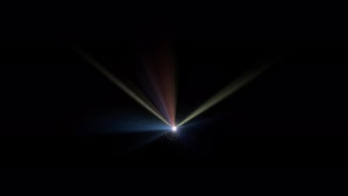 Captivating Light Projector Show In Darkness
