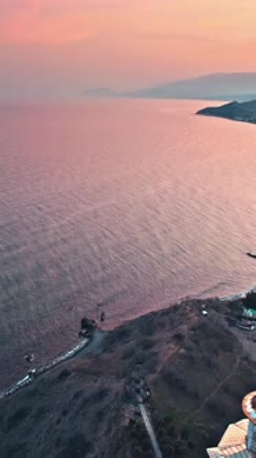 Vertical View Of Crimean City Peninsula