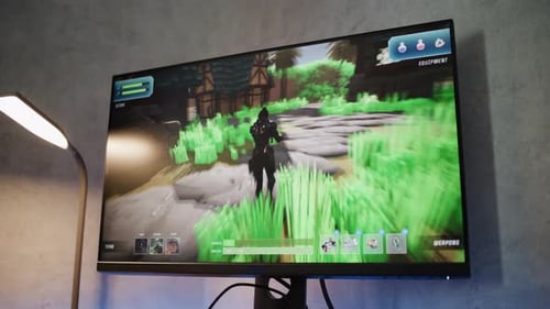 Gameplay eines 3D-Third-Person-Shooters auf dem PC-Bildschirm