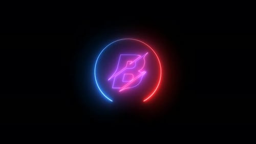 Alphabet Neon B-Wortanimation Vd1617
