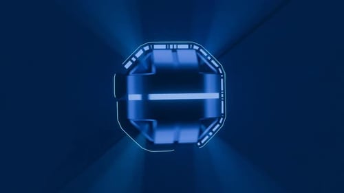 Futuristic 3D Sphere Rotating With Spot Lights