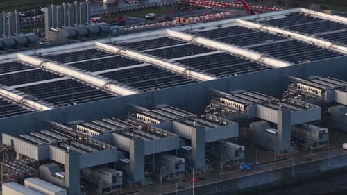 Winschoten Data Center: Aerial Video of AI Infrastructure and Renewable Power Facility.
