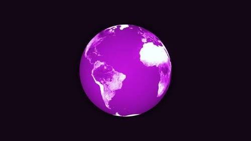 El globo digital está girando. Animación del planeta Tierra visto desde el espacio. 1627