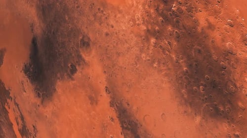 Red Planet Mars Surface Rotating Space Background
