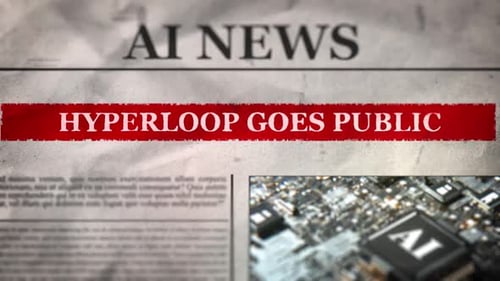 AI News Headline Reveal on Grunge Newspaper