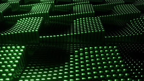 Green Infinite Cycle Of Column Growth Background Vj Loop I 4K