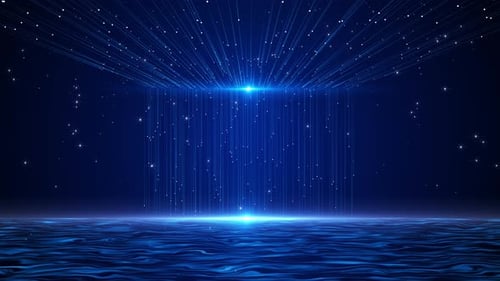 Futuristic Sci Fi Tunnel Particle Grid Motion Data Center Server Internet Speed Futuristic Big Data