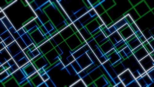 Futuristic Glowing Grid Network Animated Background