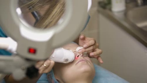 Ultrasonic and laser face treatment