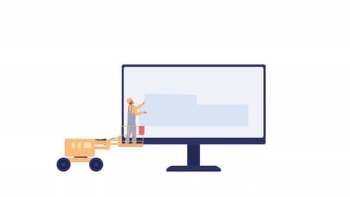 Animated Aerial Lift and Computer