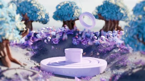 Animation satisfaisante en 3D de Fantasy Forest Loop