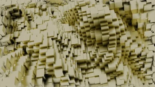 Abstract Cube Field Wave Animation