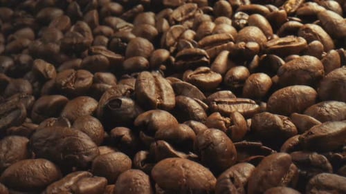 Slider Shot von Kaffeebohnen