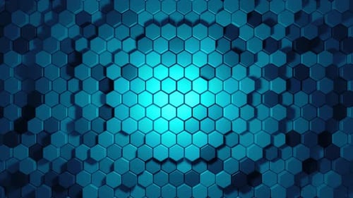 Blauer sechseckiger Wellenschleifenhintergrund