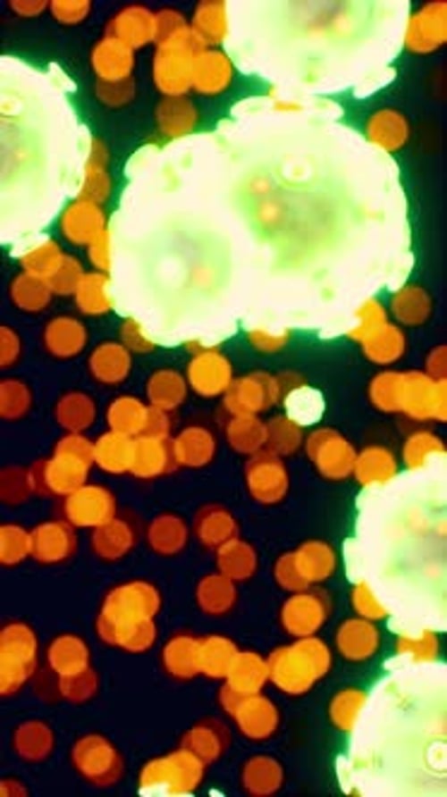 Glowing Microscopic Virus Cells Loop Animation