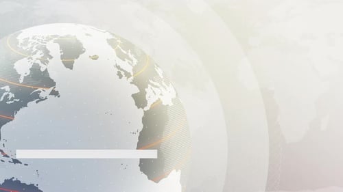 Animated Global News Broadcast Background with Data Overlay