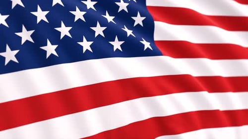 Waving American Flag Seamless Loop Motion Background