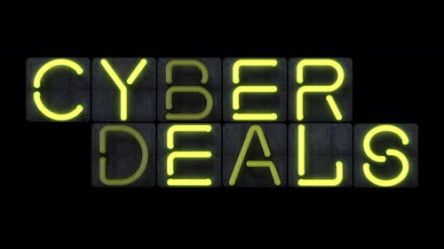 Animated Neon Cyber Deals Title