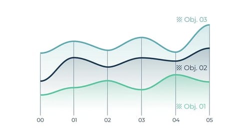 Animated Business Infographic Element Multiple Line Graph