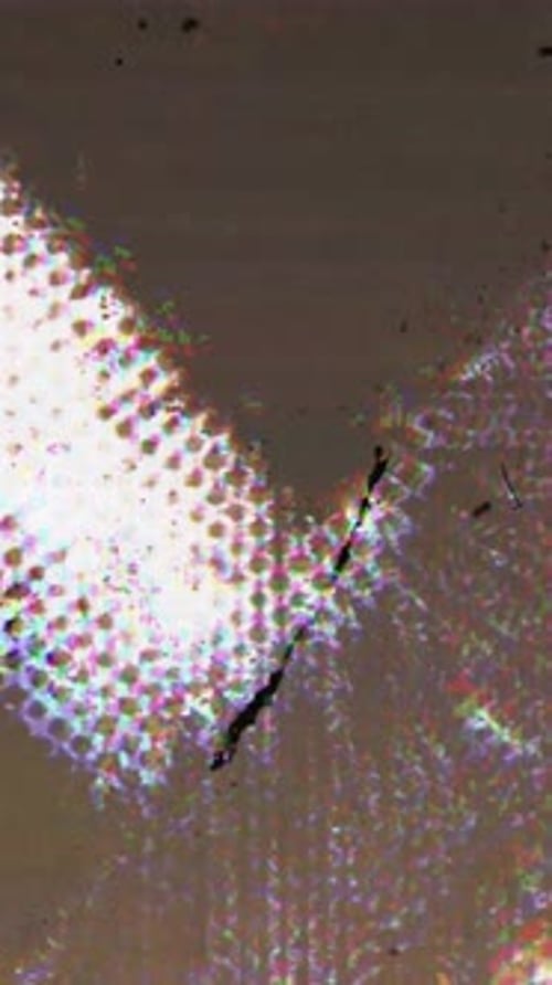 Vertical Glitch Retro Texture Overlay with Distorted Noise and Flicker