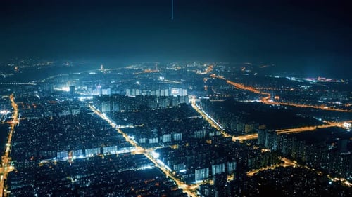 smart Connected city skyline. Futuristic network concept, city Technology.