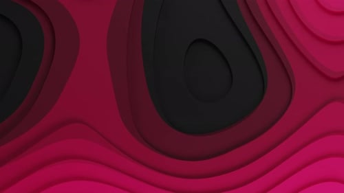 Close Up of Vibrant Pink Background with Stepped Landscape Morphing