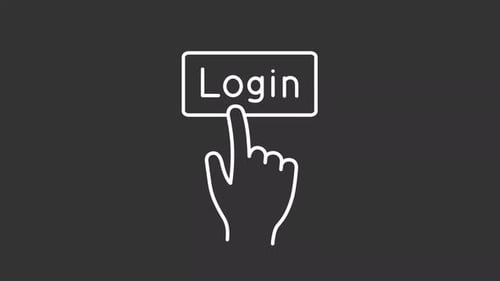 Minimalist Hand Clicking Login Button Animation