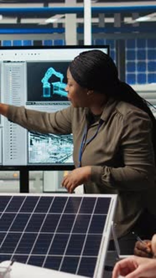 Vertical Video Factory Research and Development Division Scientists Test Solar Panels Materials