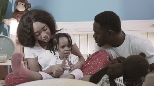 Loving Family Togetherness in a Cozy Indoor Scene