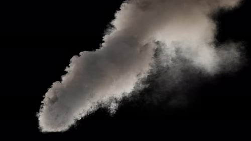 Dicke Rauchwolke steigt auf