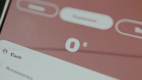 Valor das despesas exibido em um aplicativo de rastreamento financeiro
