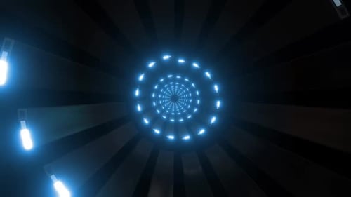 Dynamic glowing orange geometric pattern on dark background