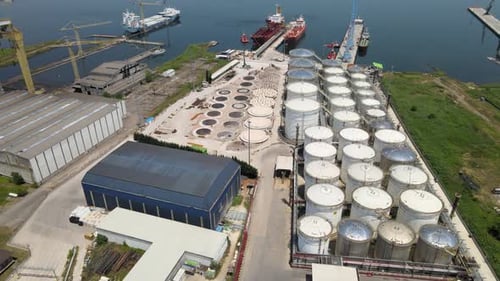 usine, industrie portuaire