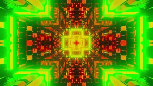 Neon Green Abstract Background Video