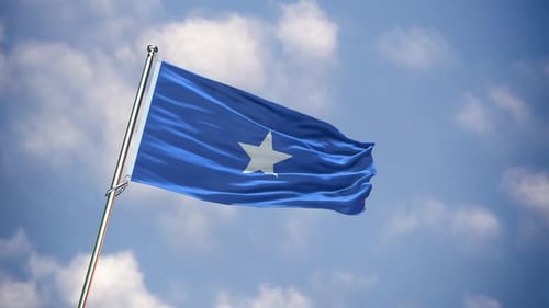 Realistic Waving Somalia National Flag Animation