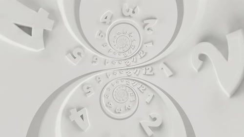 Abstrakter temporaler Wirbel, endlose Uhrspiralanimation V10
