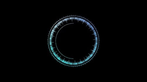 Futuristic Audio Spectrum Analyzer Element Loop