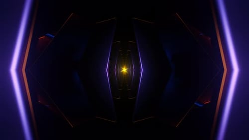 Psychedelic and Futuristic VJ Backdrop with Vivid Colors