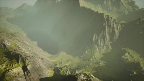 A Breathtaking Aerial View of Majestic Mountain Peaks