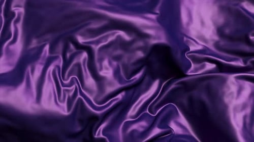 Fluid Waving Purple Satin Fabric Seamless Loop