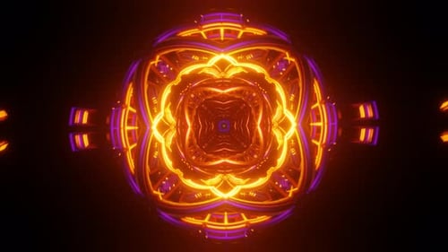 Rhythmic Disco Loop with Flashing Neon Lights in Vibrant Patterns