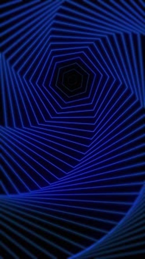 Vertical Video - Blue Geometric Spiral Abstract Background