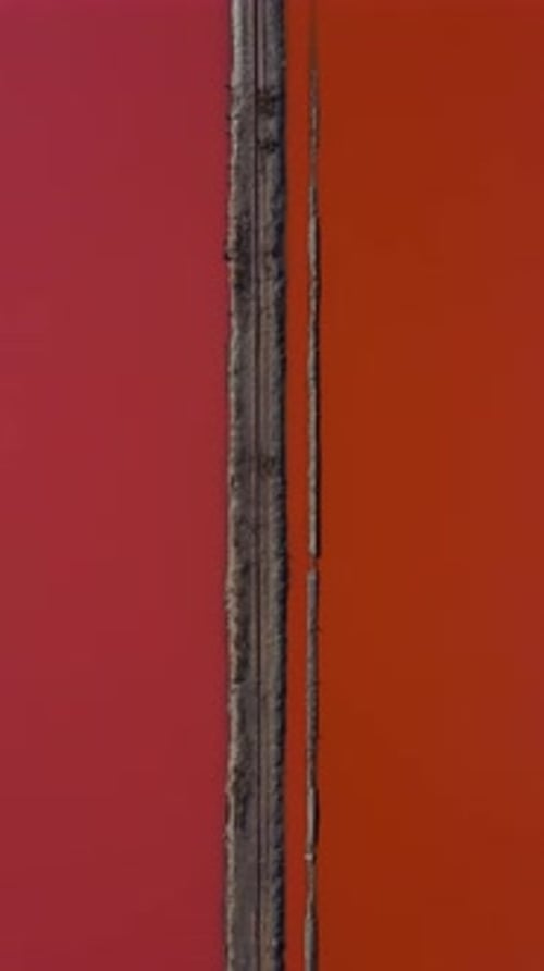 Aerial view of salt evaporation ponds near to Burgas, Bulgaria