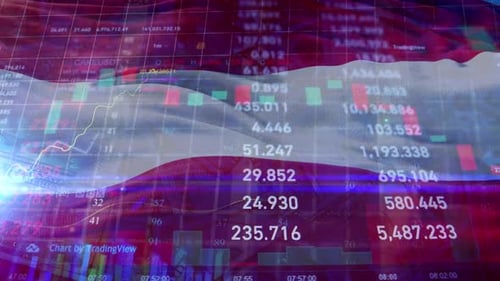 Austria Flag Customs Tariff On Stock Market