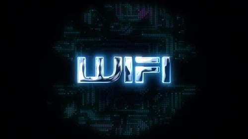WIFI Advanced Glowing With Circuit Background