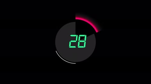 Digital Percentage Progress Bar Alpha Channel Animation