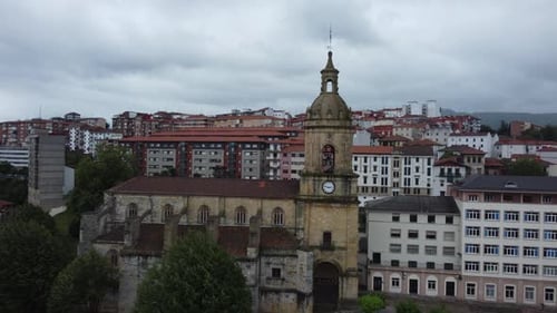 Shot of Church and city