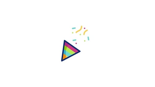 Colorful Animated Flat Design Party Popper Icon