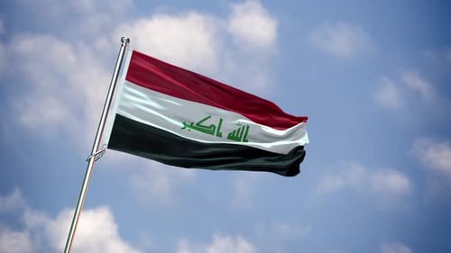 Realistic Flag Iraq
