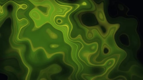 Abstract Green Fluid Waves Looping Background Animation